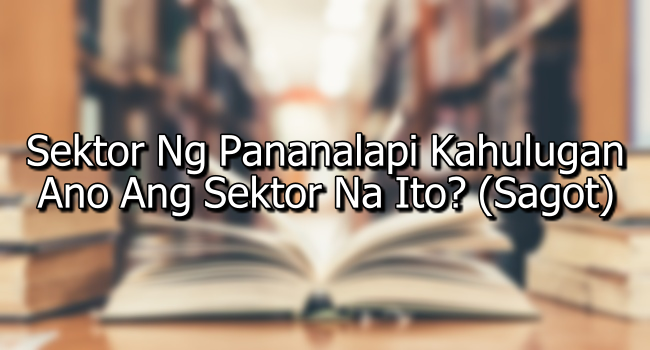 Sektor Ng Pananalapi Kahulugan – Ano Ang Sektor Na Ito? (Sagot)