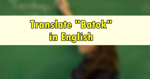 Batok in English