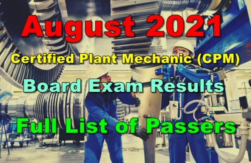Certified Plant Mechanic Board Exam