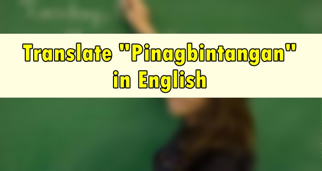 Pinagbintangan in English