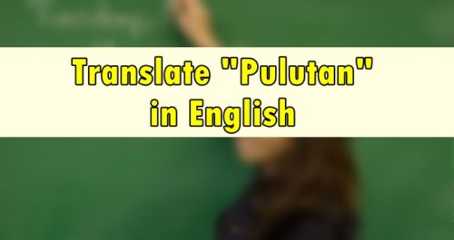 Pulutan in English