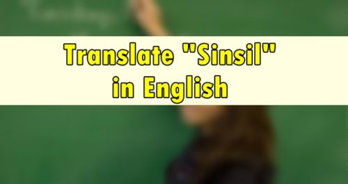 Sinsil in English Translate "Sinsil" in English