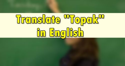Topak in English