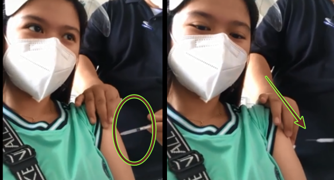 "Ay Naka Video Pala" – Nurse "Forgets" To Inject Vaccine Video Goes Viral