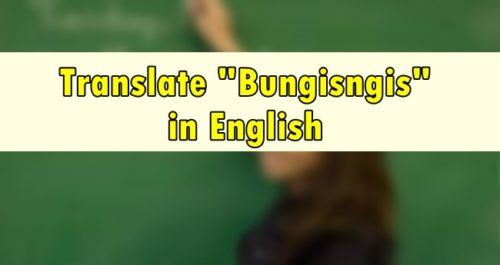 Bungisngis in English