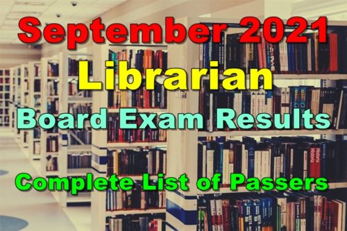 Librarian Board Exam Results
