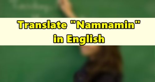 Namnamin in English