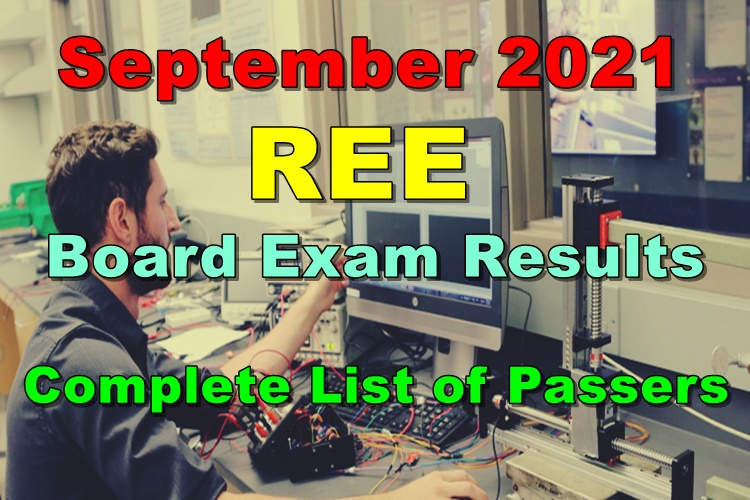 Registered Electrical Engineer REE Board Exam Results September 2021