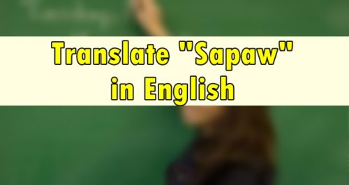 Sapaw in English