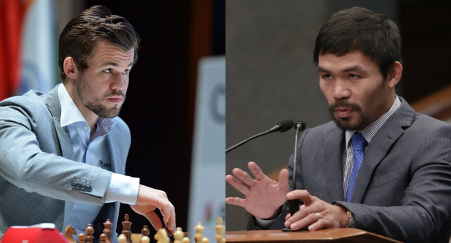 Pacquiao To Take On Magnus Carlsen In Virtual Chess Match