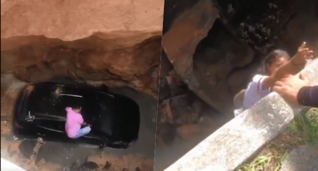 Asphalt Caved In As Cars Fall Underground In Brazil (VIDEO)