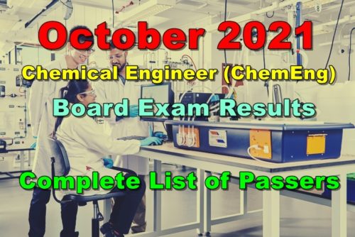 Chemical Engineer Board Exam Results