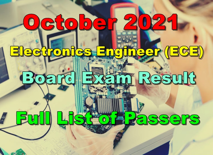 Electronics Engineer ECE Board Exam Result October 2021 – FULL LIST