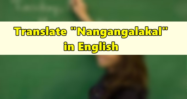Nangangalakal in English