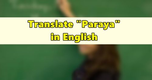 Paraya in English