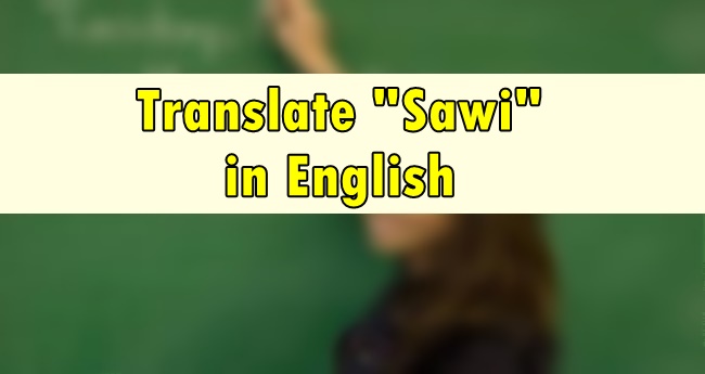 Sawi in English