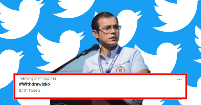 "Withdraw Isko" Trending On Social Media After Robredo's Announcement