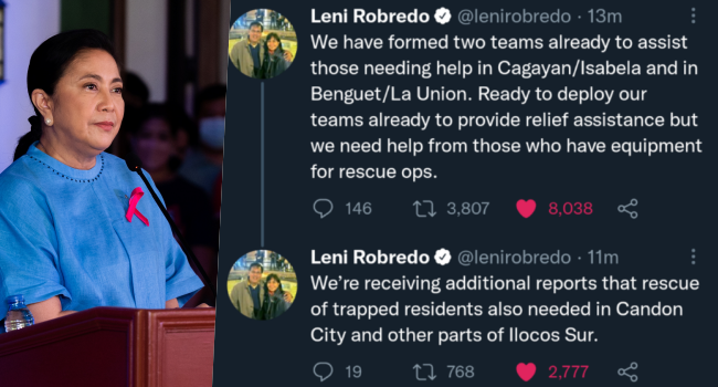 Robredo Lauded For Quick Response Amid Cagayan/Isabela Flooding