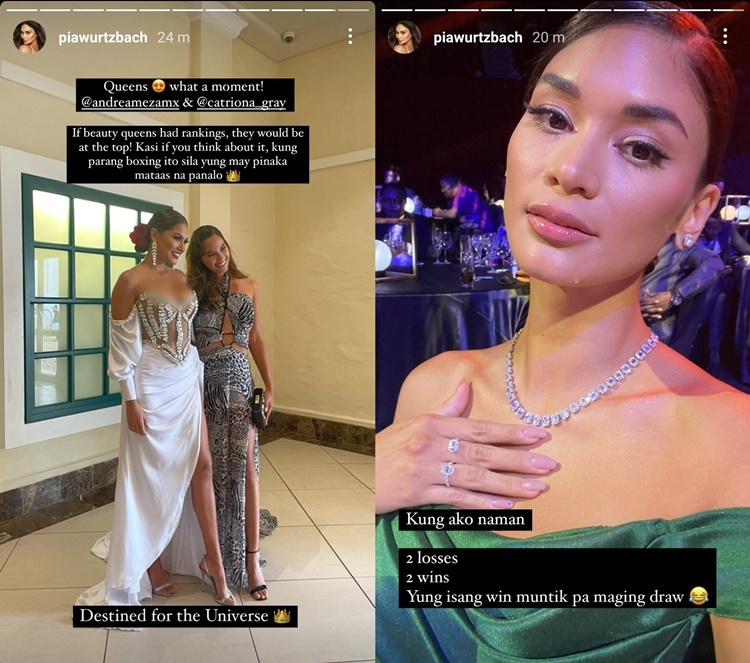pia wurtzbach andrea meza catriona gray