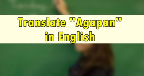 Agapan in English