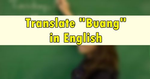 Buang in English