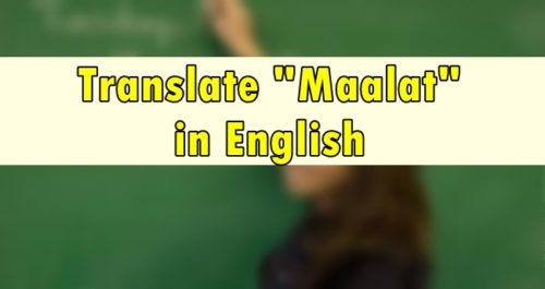 Maalat in English
