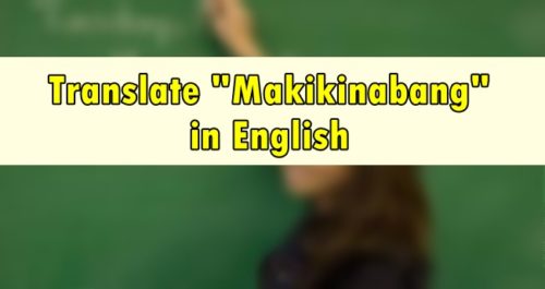 Makikinabang in English