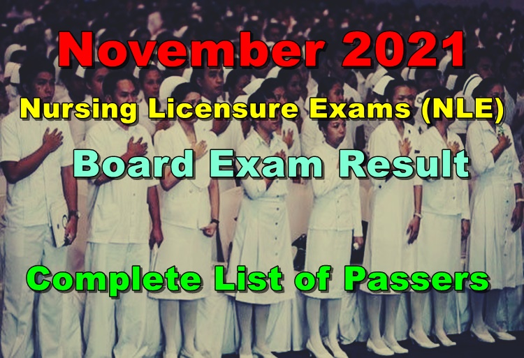 Nursing Board Exam Result November 2021 NLE Full List of Passers