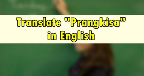 Prangkisa in English