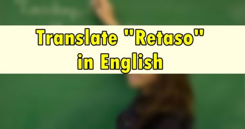 Retaso in English