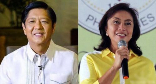 bongbong marcos leni robred