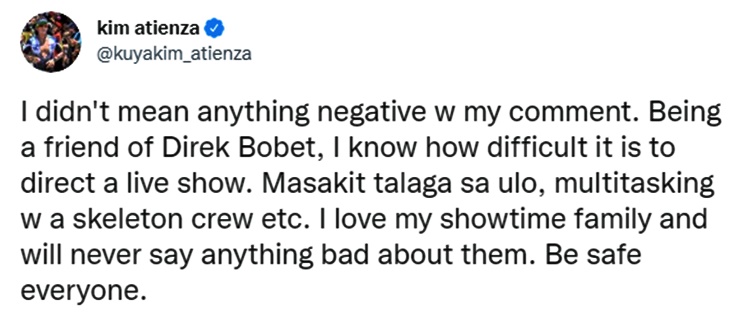 kim atienza tweet
