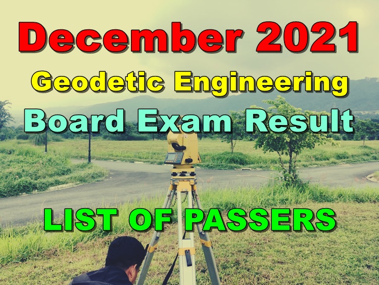 Geodetic Engineering Board Exam Result December 2021 List Of Passers 1551
