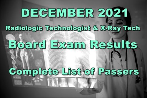 X-Ray Tech Board Exam Results