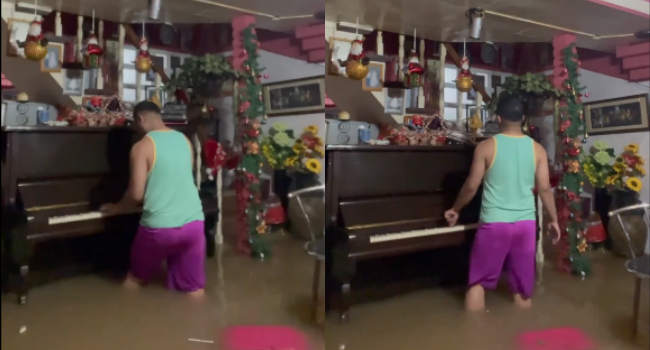 Man Plays Last Farewell To 20-Year-Old Piano As Odette Flood Destroys It
