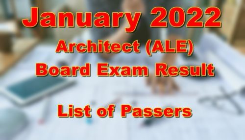 Architect Board Exam Result