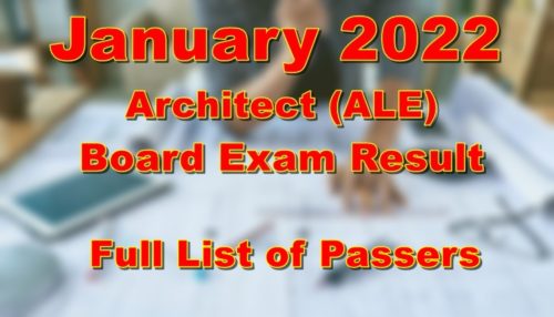 Architect Board Exam Result