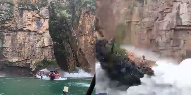 Brazil Cliff Collapse Caught On Video, 6 Dead & 20 Missing