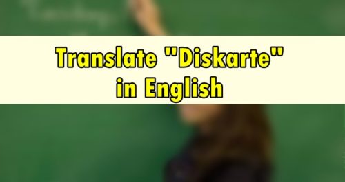 Diskarte in English