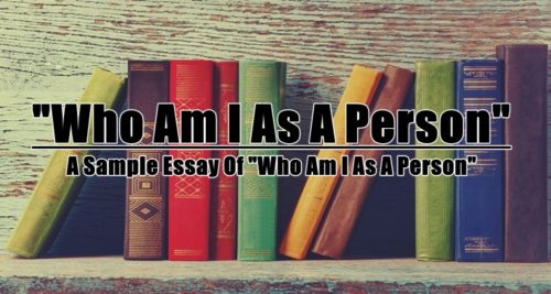 Who Am I As A Person