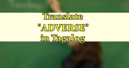 adverse in Tagalog