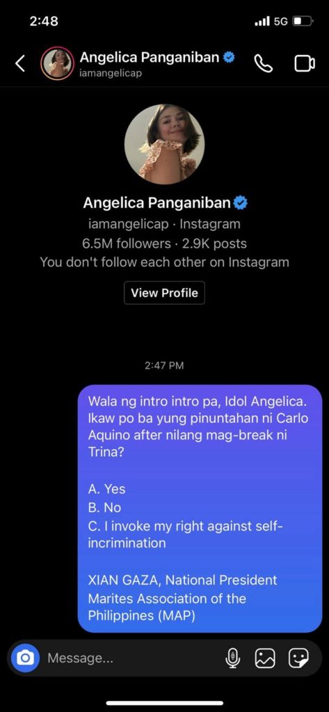 angelica panganiban xian gaza messa