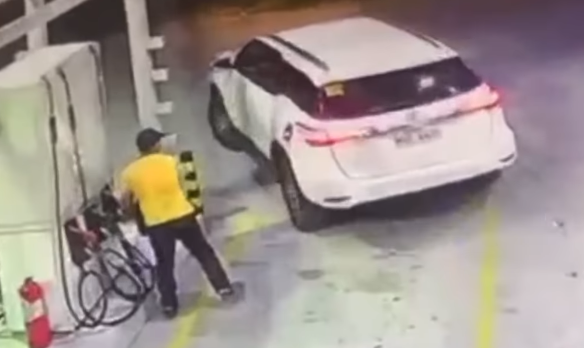 Pampanga Motorist Fleeing Gas