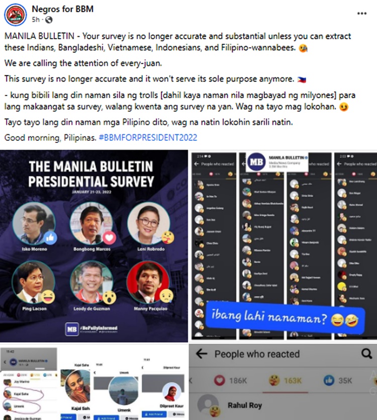 leni robredo MB comment