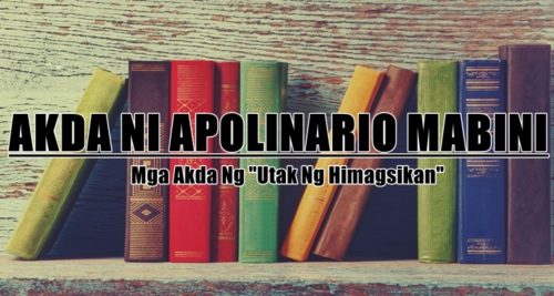 Akda Ni Apolinario Mabini