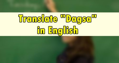 Dagsa in English