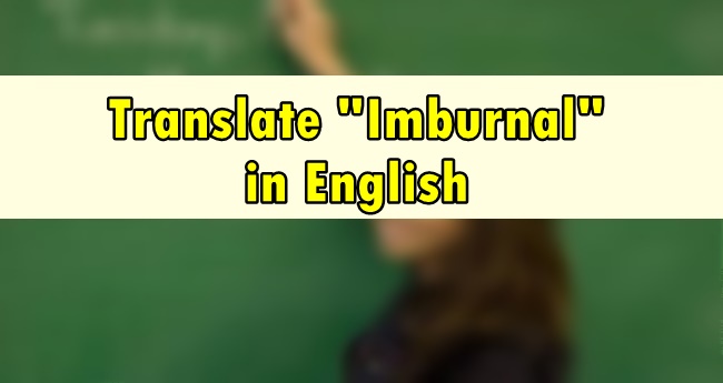 Imburnal in English