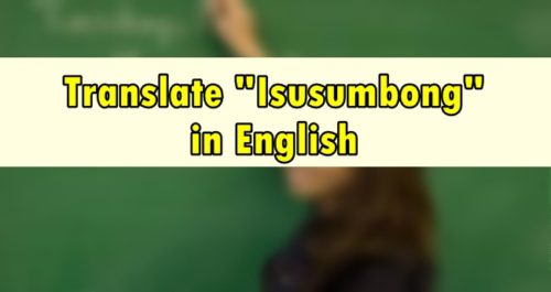 Isusumbong in English