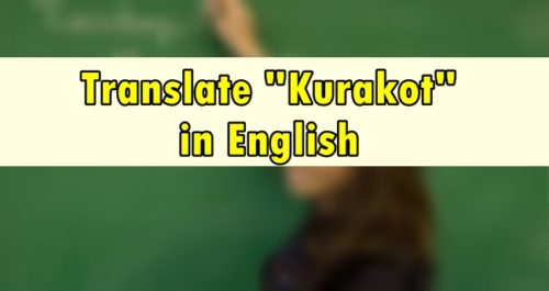 Kurakot in English