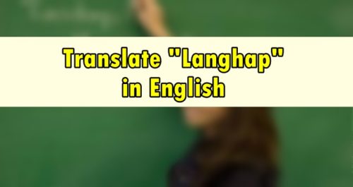 Langhap in English